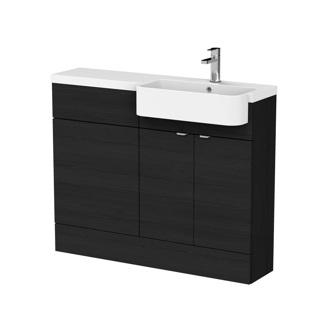 Fusion Single Bathroom Vanity with Integrated Polymarble Basin
