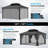 Aluminum Permanent Patio Gazebo with Double Roof-115801579