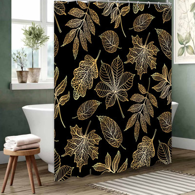 Clear Waterproof Shower Curtain, Shower Curtains for Bathroom with 12 Hooks