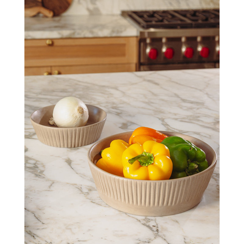 Dakota Fields Ceramic Serving Bowl, Terre