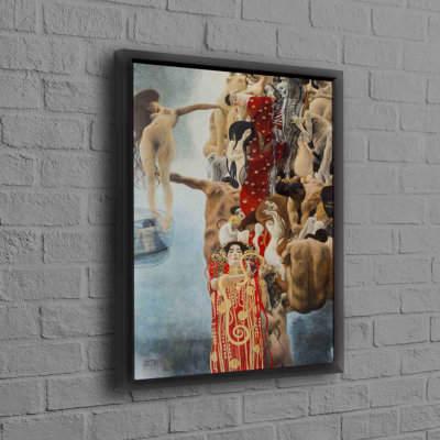 Large 3D Wall Art Featuring Medicine Gustav Klimt's Hygieia on Canvas for Home Decor