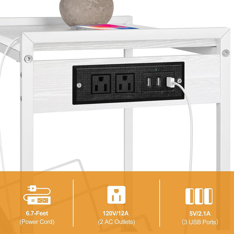 23.9 " H Media Shelves, White