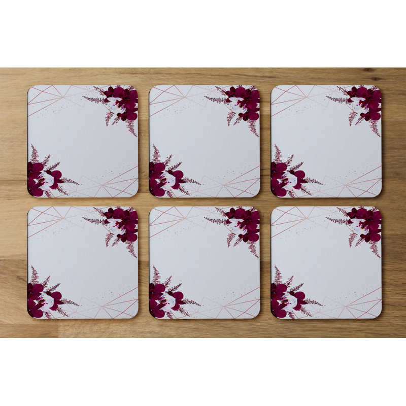 Square 6 Piece Coaster Set