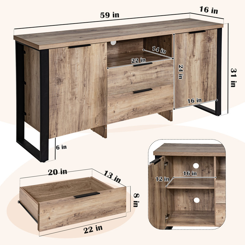 Dianni Sideboard, Light Oak