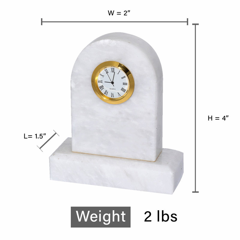 Horloge de table mécanique blanche