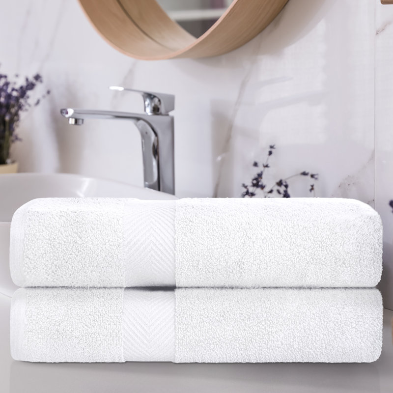 Drap de bain 100% coton Blue Nile Mills, Blanc