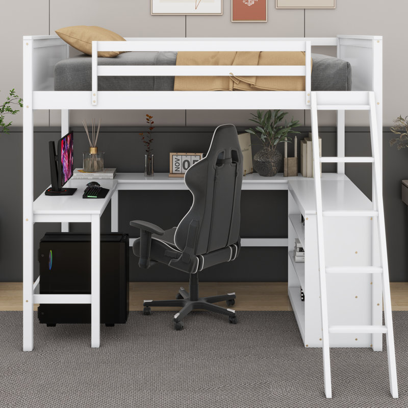 Lit double mezzanine Jimmiah, Blanc