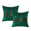 Housses de coussin décoratives en velours brodé, motif sapins de Noël, 45 x 45 cm-135967034
