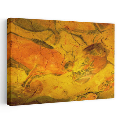 Paleolithic Paintings Altamira Cave Santillana Del Mar Cantabria Spain Abstract Contemporary Landscape Nature Art