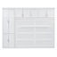 Grand lit escamotable mural avec armoires, grand