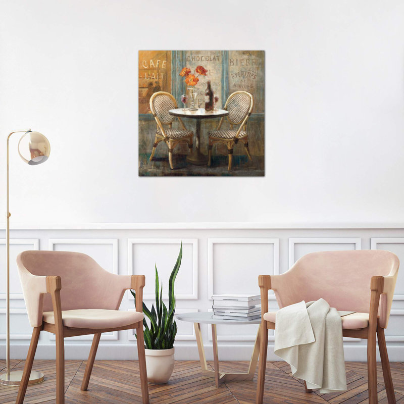 Meet Me At Le Cafe I by Danhui Nai - Wrapped Canvas Painting, 45.72 cm H x 45.72 cm W x 1.91 cm D