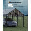 Metal Carport, Heavy Duty Carport Reinforced Frame and Steel Roof, All-Weather Shelter for Pickups, Boats, Cars, and Tractors