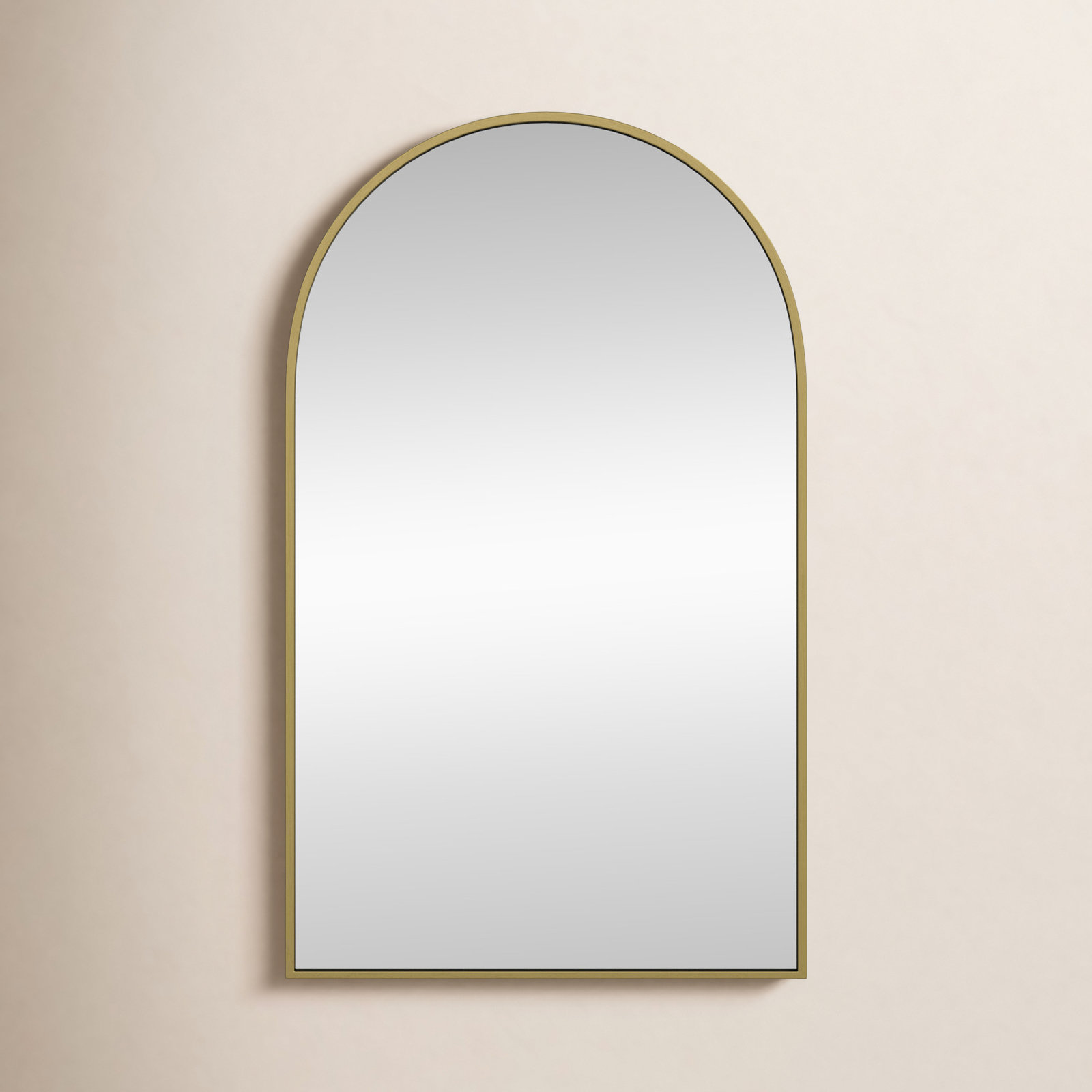 Sabine Metal Arch Wall Mirror, Brass, 40" x 24"