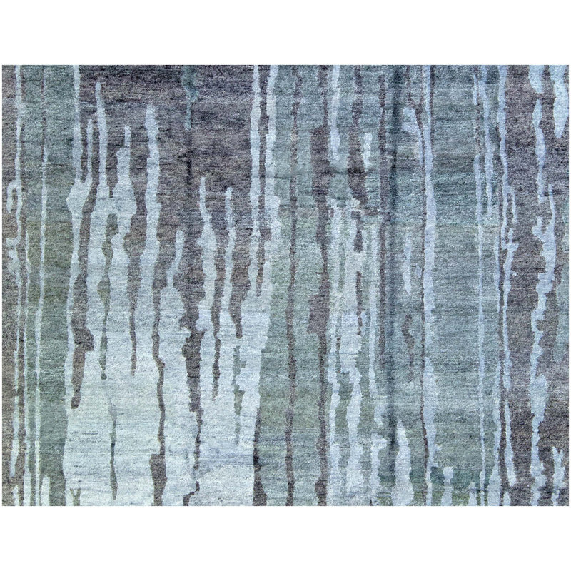 Abstract Area Rug in Brown