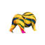 Sculpture bronze couleur ours tie-dye