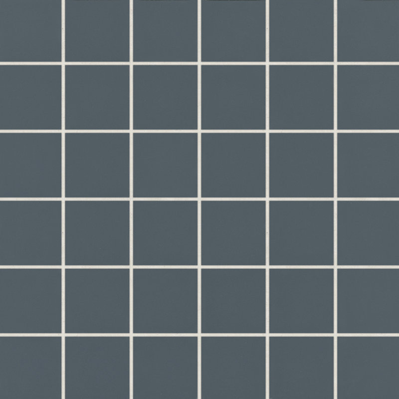 Marin 2" x 2" Square Matte Porcelain Mosaic Tile, Midnight Tide