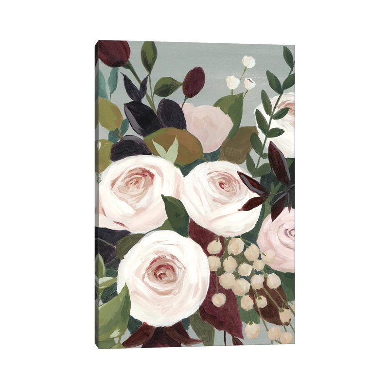 «Bohemian Blooms I» par Grace Popp - Peinture rectangulaire sur toile tendue 1 pièce, H 40 po x l 26 po x P 1,5 po