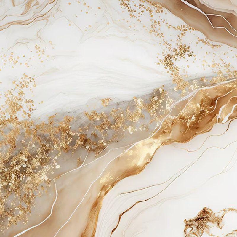 Gold Beige Marble Flow Wall Mural, 192" L x 108" W