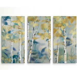 Andover Mills™ Gilded Forest I On Canvas 3 Pieces Multi-Piece Image ...