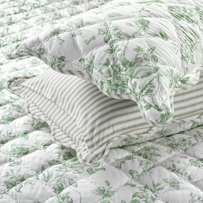Ensemble de courtepointe douce et confortable avec coussin décoratif, Full/Double Duvet Cover + 3 Additional Pieces, Green