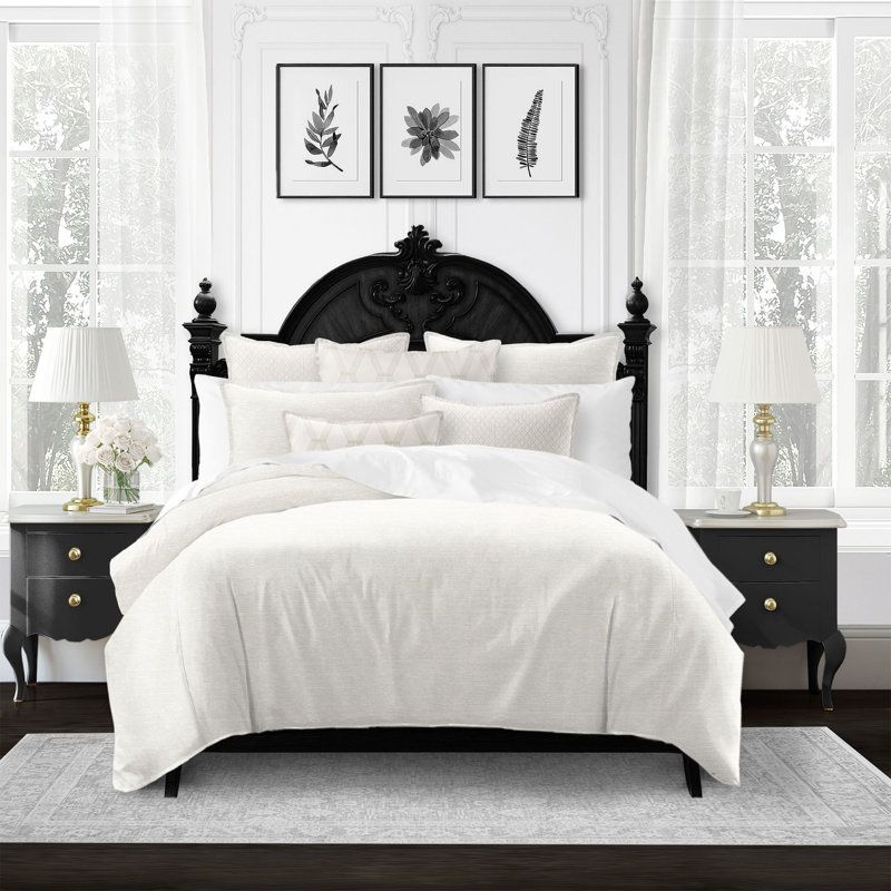 Metallic Thread Zinc, King Bedspread + 2 Standard Shams