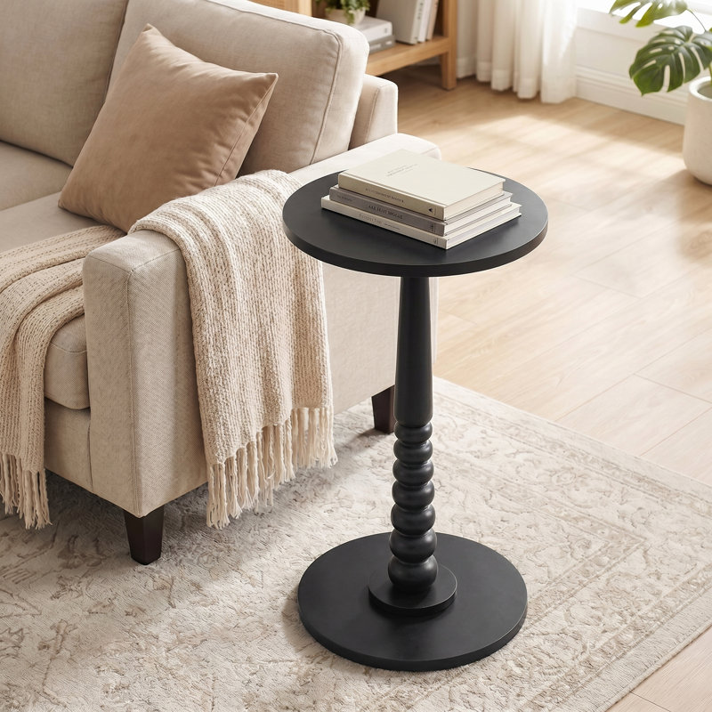 Table de bout ronde, Noir