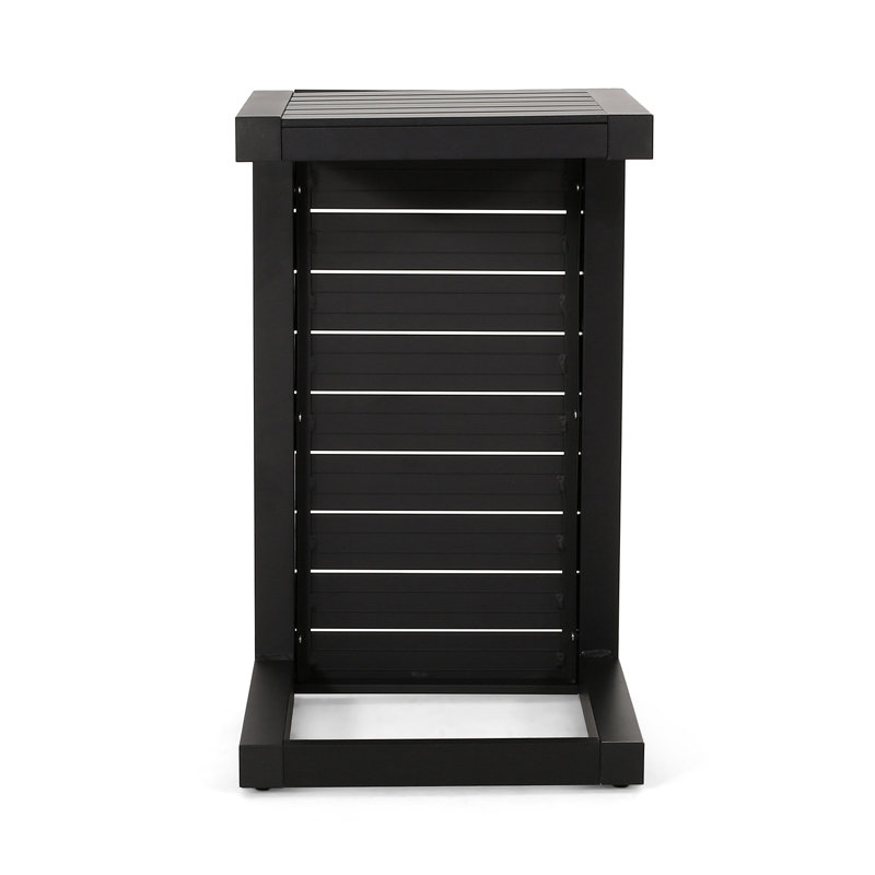 Chaise brun foncé (2) + table d'appoint noire