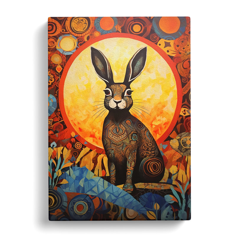 Rabbit Abstract No.2 - Wrapped Canvas, 50cm H x 35cm W x 3cm D