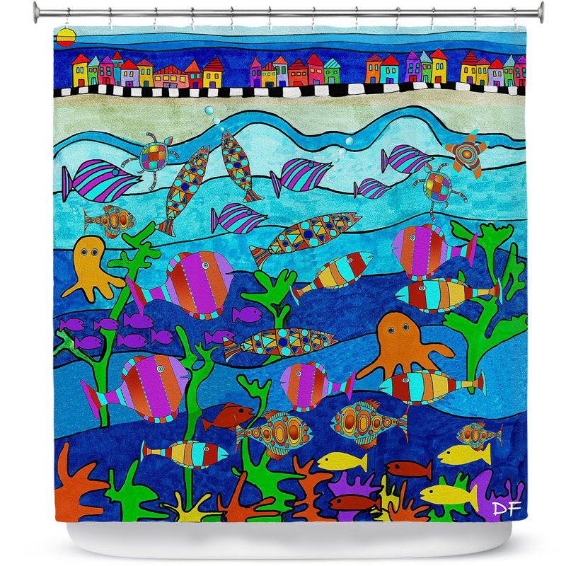 Rideau de douche simple little houses Hollon