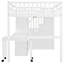 Lit mezzanine blanc avec escalier fonctionnel, bibliothèque, tiroirs, bureau et garde-robe - espace multifonctionnel pour les meubles de chambre à coucher pour et pour adolescents-1271163259-1271163258