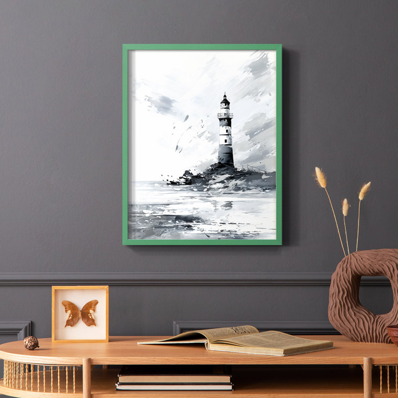 NAUTICAL Series DIX - Impression encadrée de qualité supérieure - Prêt à être accroché - Aucun clou requis, Vert