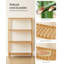 60cm W Bamboo / Rattan Shelving Unit