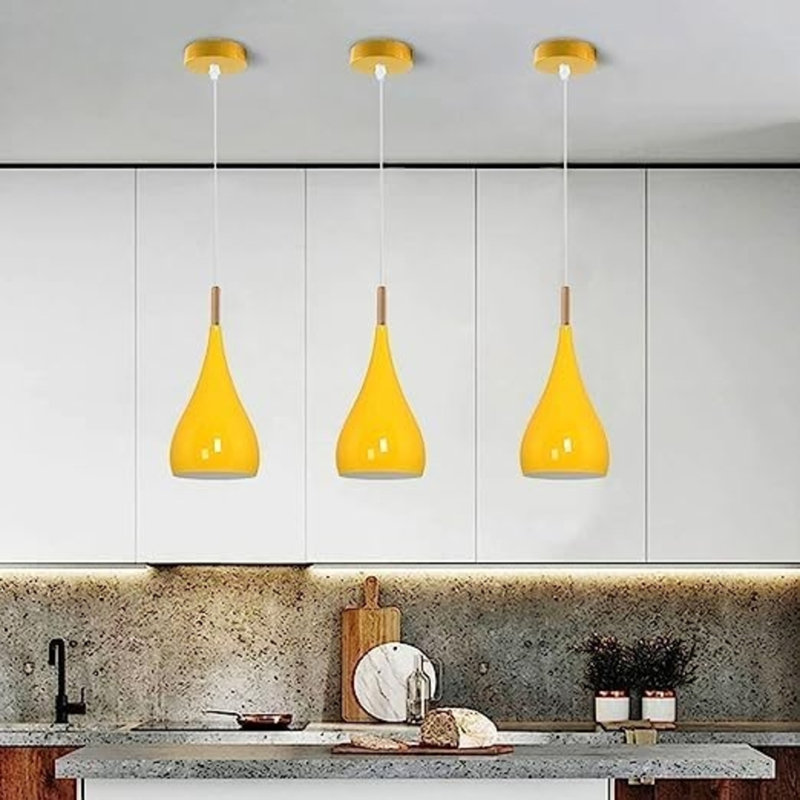 Davarous 1 - Light Teardrop Pendant, Yellow