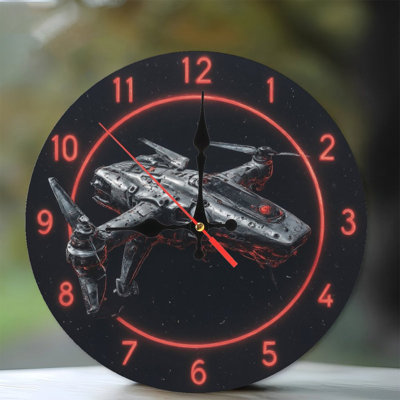 Horloge avec drone futuriste