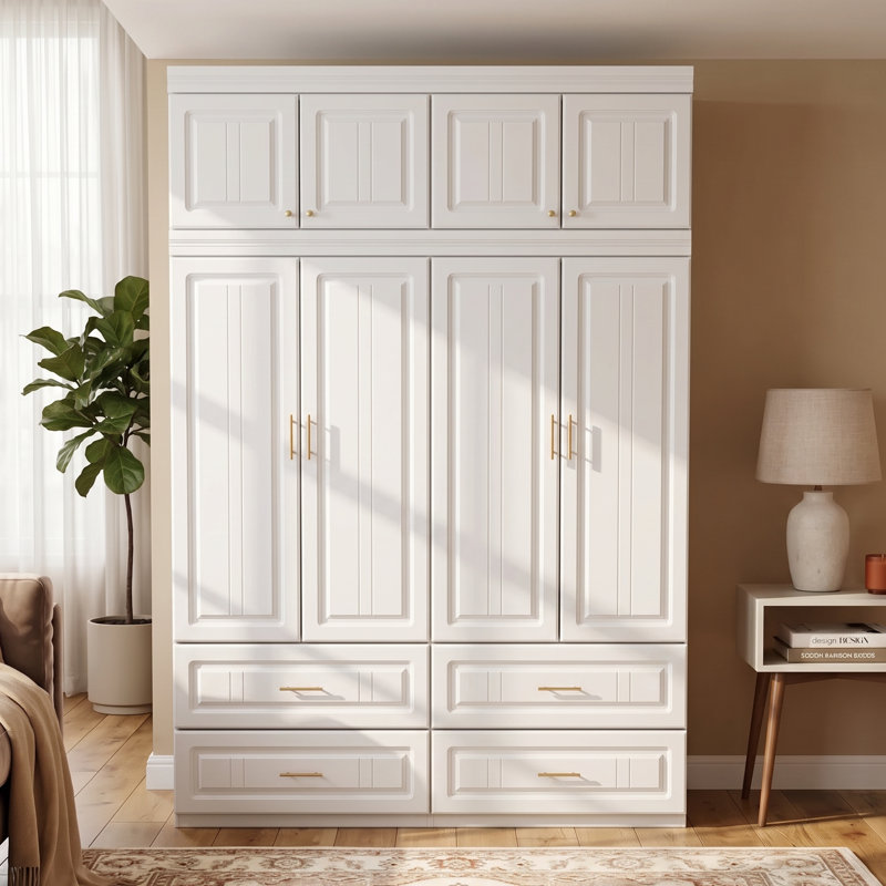 Arayah 63'' Wide Large Vacuum-Formed Armoire