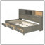 Lit de jour en bois avec 3 tiroirs de rangement, tablette souple supérieure, tablette, prises intégrées et ports USB pour une vie moderne-1069644582