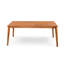 Table de salle à manger en bois pour l'extérieur - Finition grain naturel, 72,09 po de profondeur, 36,37 po de largeur, 30,58 po de hauteur, 52,51 lb de poids, surface facile à assembler pour la finition des repas Grace, profondeur, largeur
