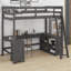 Lit mezzanine avec bureau en U, tiroirs et tablettes de rangement-1693262664