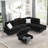 L -Shaped Upholstery Sectional With Reversible Chaise,3-Seaters Sofa With Storage Ottoman And Copper Nails-372389577