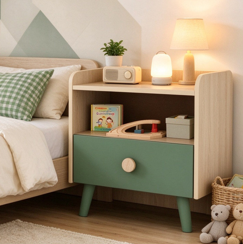 39.98 cm W Solid Wood Bedside Table