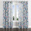 Rideaux Modern Window - rideau à œillets patchwork bleu et rose - 1 panneau-376459765-376459767