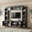 All-In-One Modern TV Stand With Bookcase For Tvs Up To 65-Inch, Entertainment Center With 4 Adjustable Shelves,Tempered Glass Doors, Display Storage Cabinet, Ample Storage Space TV Stand-1931059209