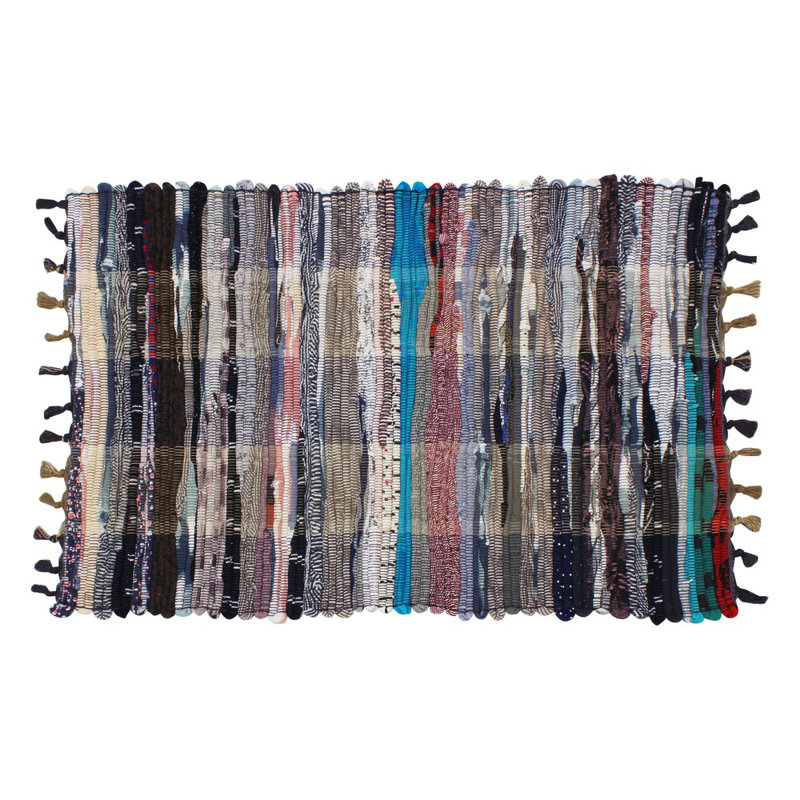 Chindi Rug Indoor Doormat, 1cm H x 50cm W x 80cm L