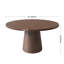 Table de salle à manger moderne en bois massif avec plateau en noyer foncé-322420158-331333726