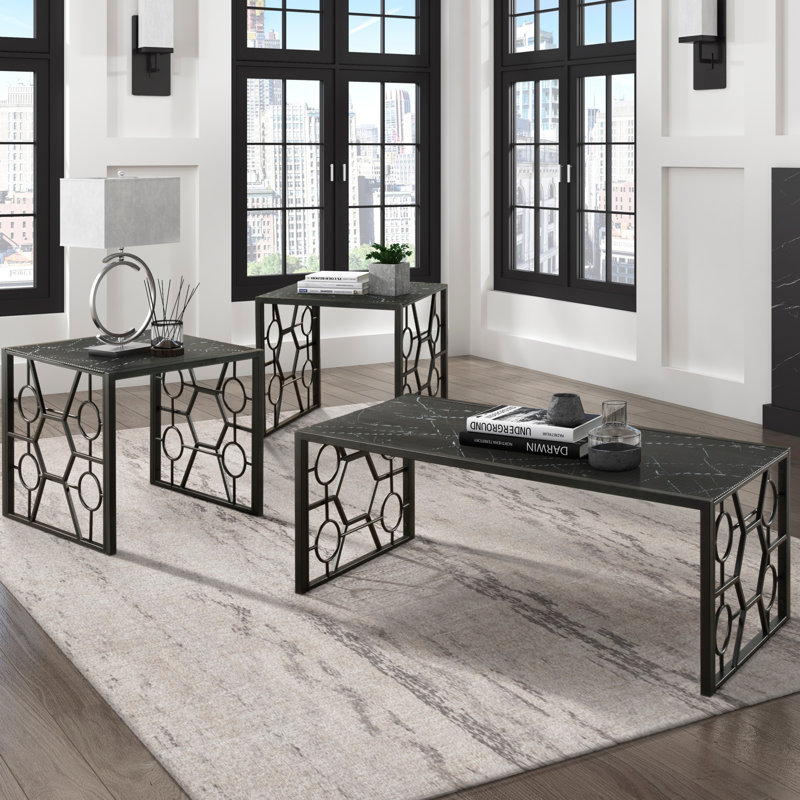 Ensemble de tables d'appoint 3 pièces Modern Modern