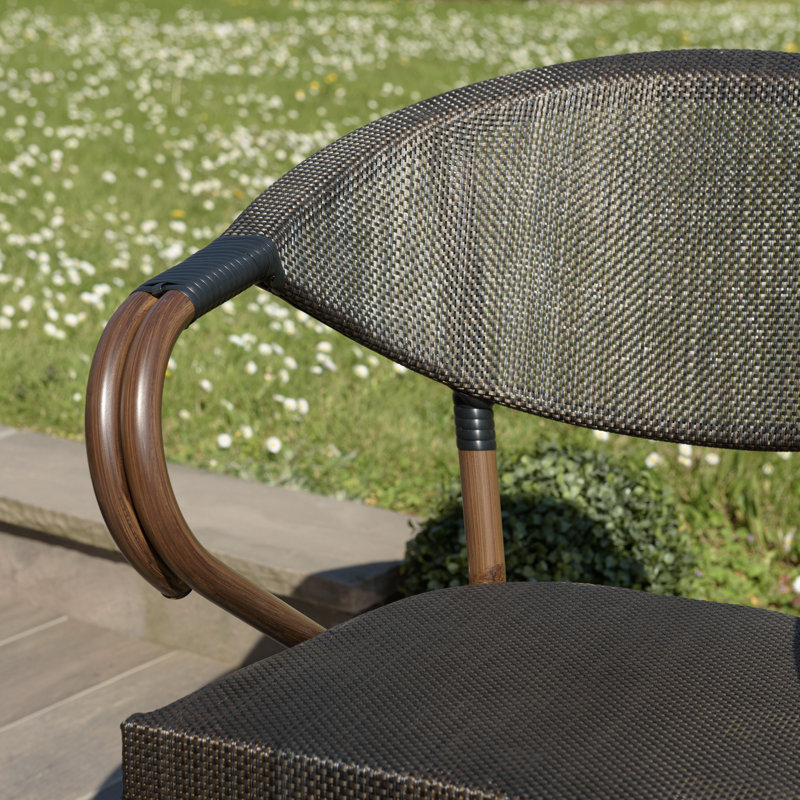 Abanoub Stacking Patio Dining Armchair