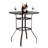 Square Glass Outdoor Bar Table , 31.5 " W 31.5 " D-1671096244