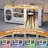 Kitchen Island With Extendable Dining Table For 1-2, Movable Kitchen Island With Storage Cabinet, Drawer, Side Spice Rack, Open Shelves And Led Lights-1298302639