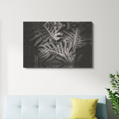 Moody Palm Leaves - Photographie sur toile tendue