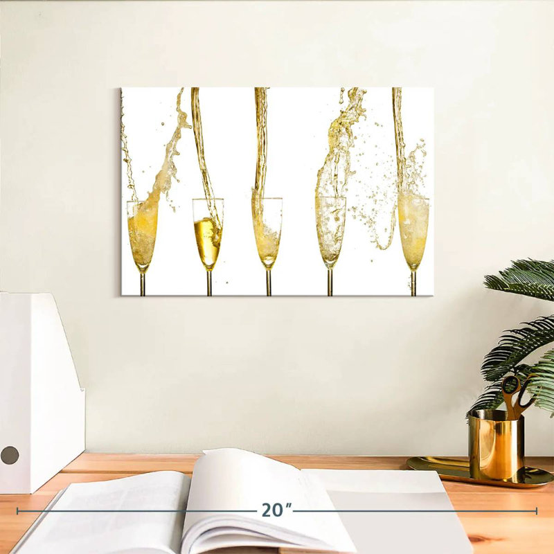Yarlin Champagne Streams, 8" H x 12" W